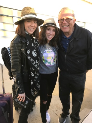 Sister and dad - shoutout to our parents for being our Lyft to the airport! (PC: Author's own)